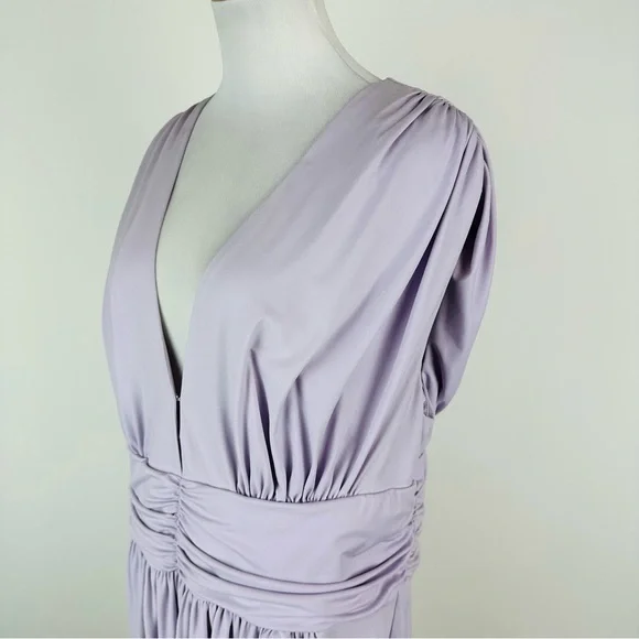 Gabrielle Union Iset Lavender Draped Front Dress Size 1X - Picture 7 of 11
